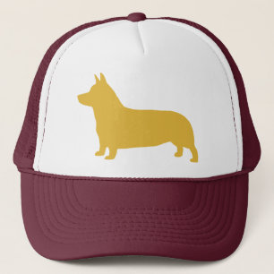 Silhuett av Pembroke Welsh Corgi Truckerkeps