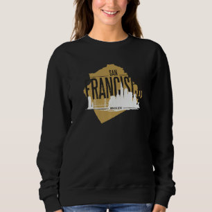 Silhuett av San Francisco Kalifornien himmelskontu T Shirt