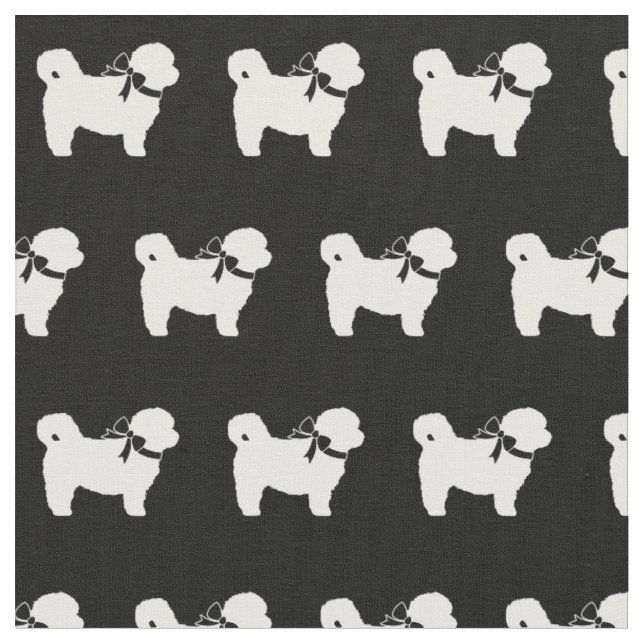 Silhuett av Shih Tzu hund Husdjur Tyg (Närbild)