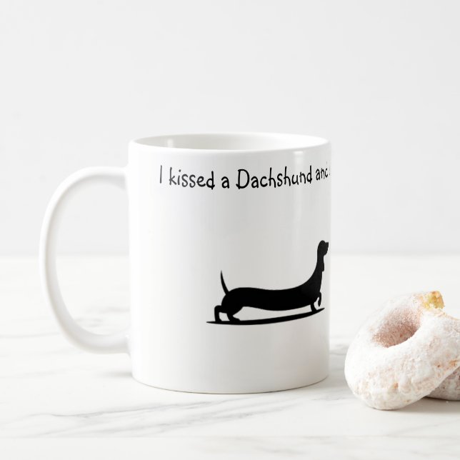 Silhuett Dachshund Kaffe Mugg  (Med munk)