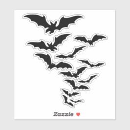 Silhuett från fladdermus klistermärken