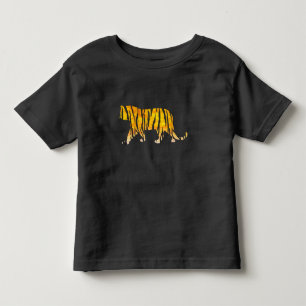 Silhuett Tiger Svart och Orange Tee Shirt