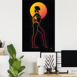 silhuette flicka poster