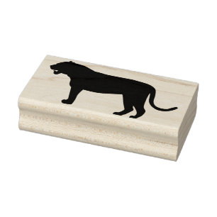 silhuette tiger art frimärke stämpel