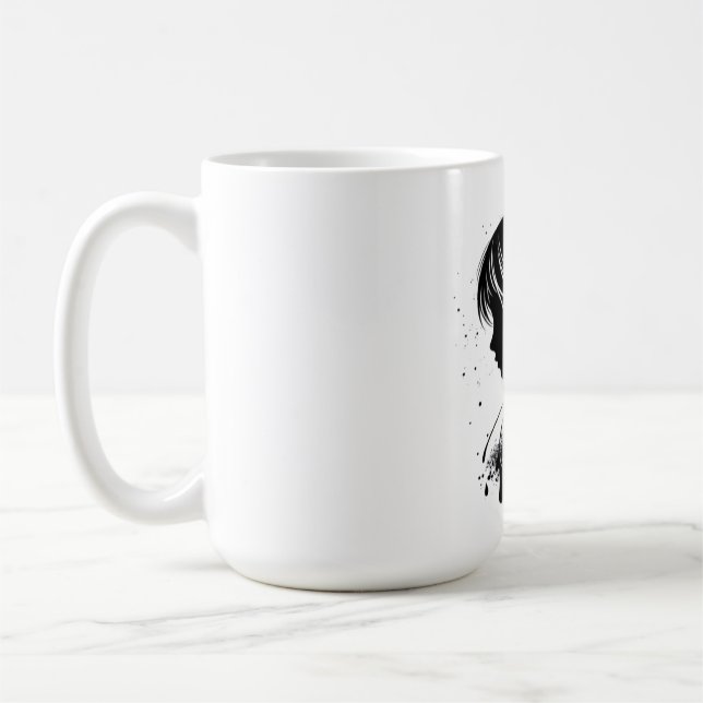 Silhuetterad Musik Dröm Kaffemugg (Vänster)