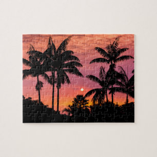 Silhuetterade palmer, Hawaii Pussel