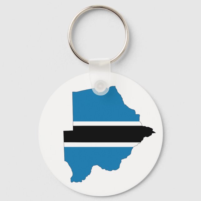 silhuettsymbol för flagga-formen botswana land, ka nyckelring (Framsida)
