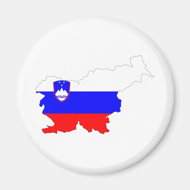 silhuettsymbol för karta-formen slovenia land magnet (Framsidan)