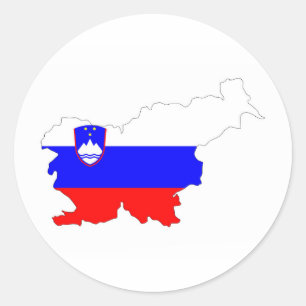 silhuettsymbol för karta-formen slovenia land runt klistermärke