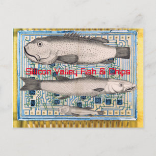 Silicon Valley Fish och Chip Vykort