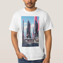 Silicon Valley Futurism: Abstrakt Cityscape Art T Shirt