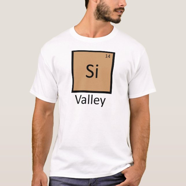 Silicon Valley Kemipunkttabell skämt T Shirt (Framsida)