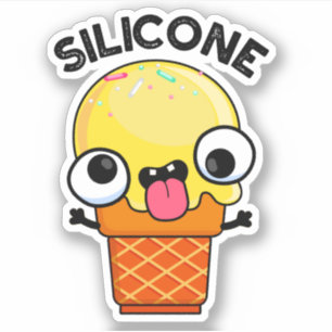 Silicone Funny Ice Cream Cone Pun Klistermärken