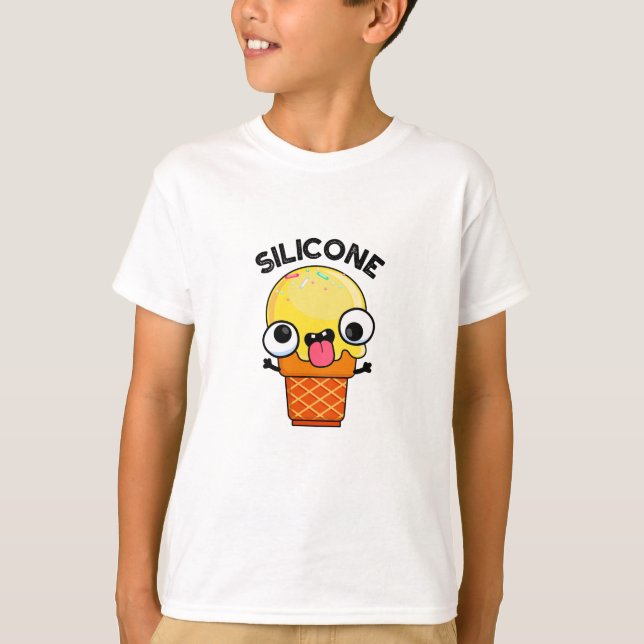 Silicone Funny Ice Cream Cone Pun T Shirt (Framsida)