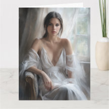 "Silk & Light: Window Portrait" Card