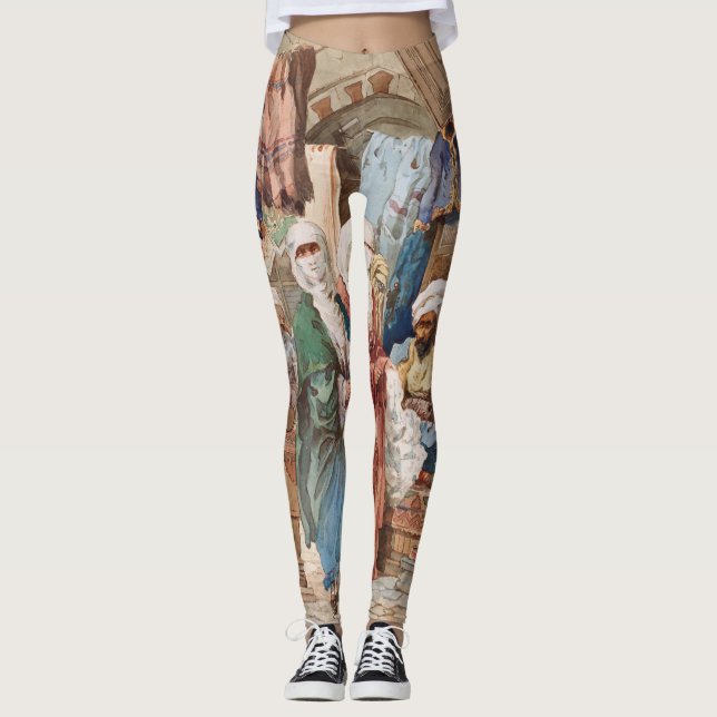"Silke Bazaar" konstverk Leggings (Framsida)