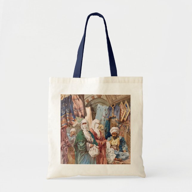 "Silke Bazaar" tote bags Tygkasse (Framsidan)