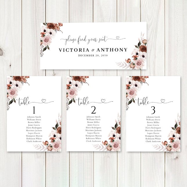 Silke Blommigt Bröllop Head Bord-skylt (Skapare uppladdad)