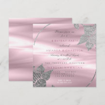 Silke Blommigt Glam Lily Silver Lila Födelsedagsfe