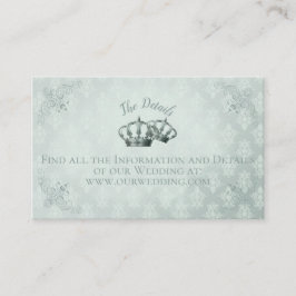 Silke Damask - Bröllop-detaljkort Visitkort