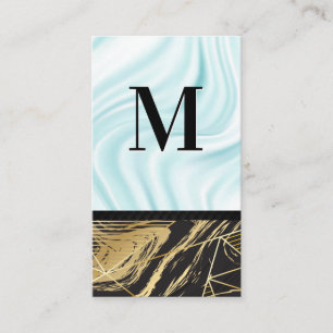 Silke Drapery Monogram Marble Visitkort