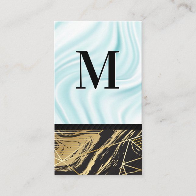 Silke Drapery | Monogram | Marble Visitkort (Framsida)