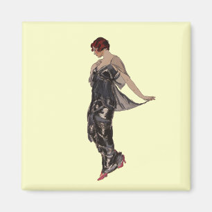Silke kvällskläder 1914 magnet