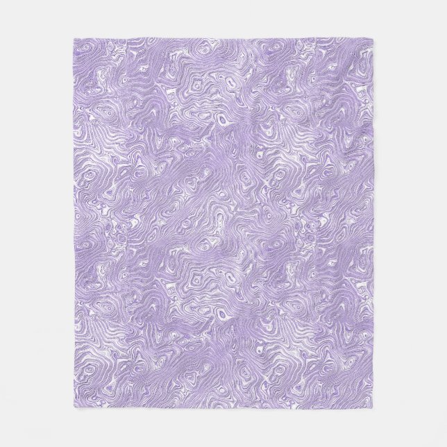 Silke Moire Small Mönster i Lilac Lavender Fleecefilt (Framsidan)