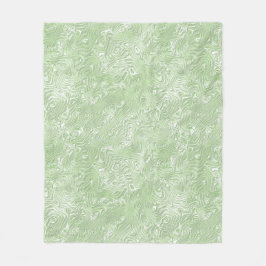 Silke Moire Small Mönster i Lime Green Fleecefilt