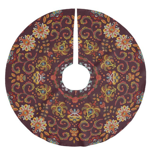 Silke, nacke scarf, östra mönster julgransmatta borstad polyester (Framsidan)