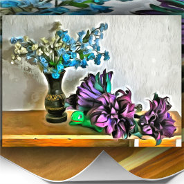 Silke och Maj Husk Blommor 2190 Art Skriv ut Poster