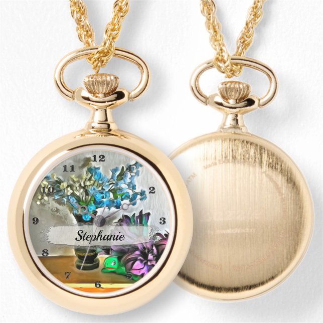 Silke och Maj Husk Flowers 2190 Necklace Watch Armbandsur (Skapare uppladdad)
