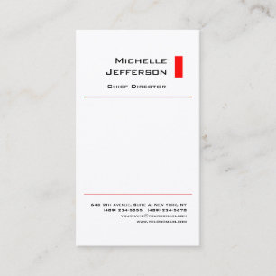 Silke Professionell Modern Red White Visitkort