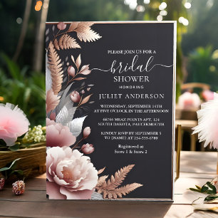 Silke Rosa Boho Peony Dusty Ro Möhippa Inbjudningar