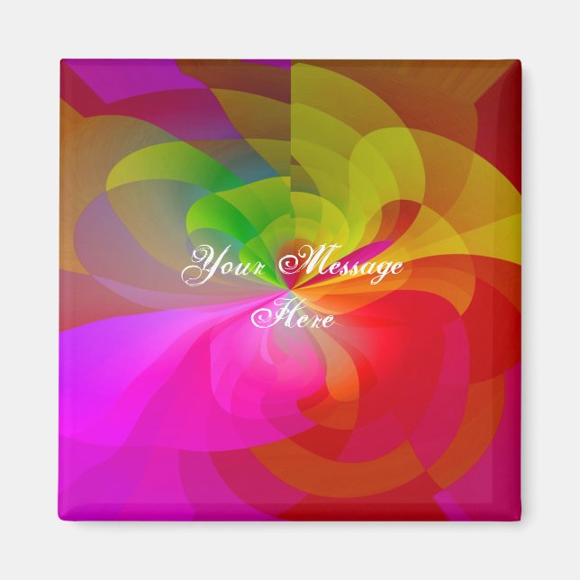 Silke-rundans blommans magnet (Framsidan)