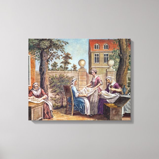 Silke-Skapar, graverat av J. Hinton Canvastryck (Framsida)