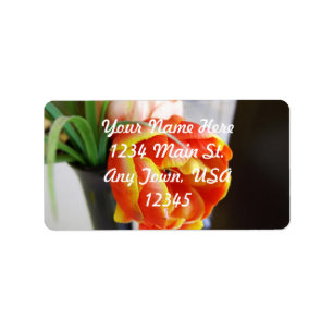 Silke Tulip Adressetikett
