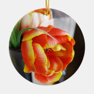 Silke Tulip Julgransprydnad Keramik