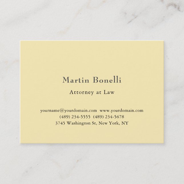 Silke Unik Klassisk Personlig Jane Kräm Visitkort (Framsida)