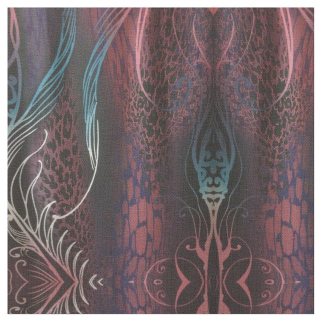 Silke utskrivavet tyg (Närbild)