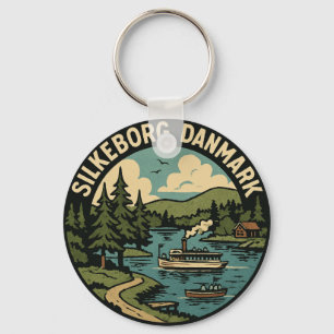 Silkeborg Danmark Sjö Nyckelring
