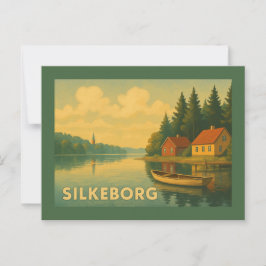 Silkeborg Danmark Sjö Vykort