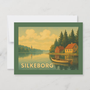 Silkeborg Danmark Sjö Vykort