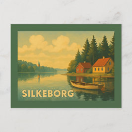 Silkeborg Danmark sjö Vykort