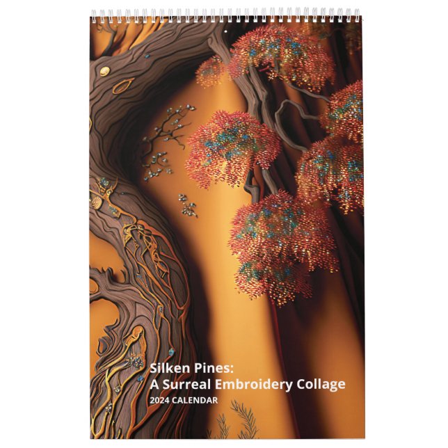 Silken Gräs: En surreal broderiy Collage Kalender (Omslag)