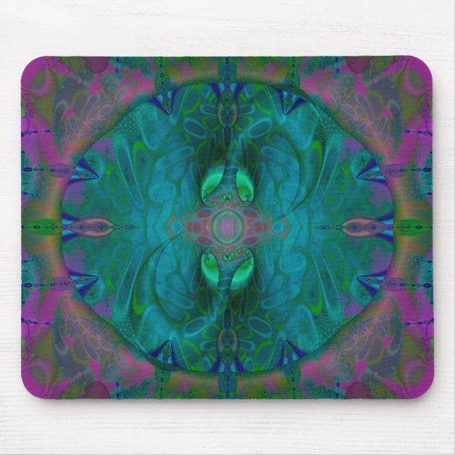 Silken Portaler Psychedelic-Abstrakt Musmatta (Framsidan)