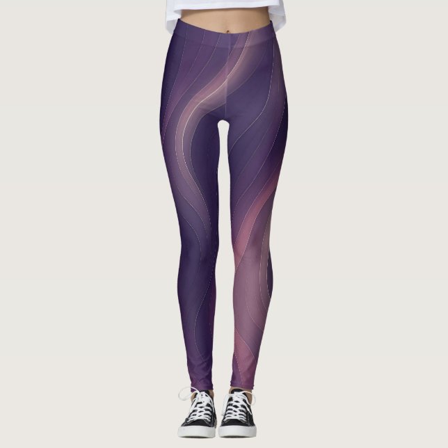 Silken Pulse – Abstract Elegance Leggings Design (Framsida)