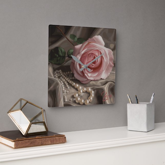 Silken Ro Fyrkantig Klocka (Kontor)