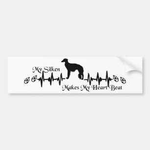 Silken Windhound Heart Beat Bildekal