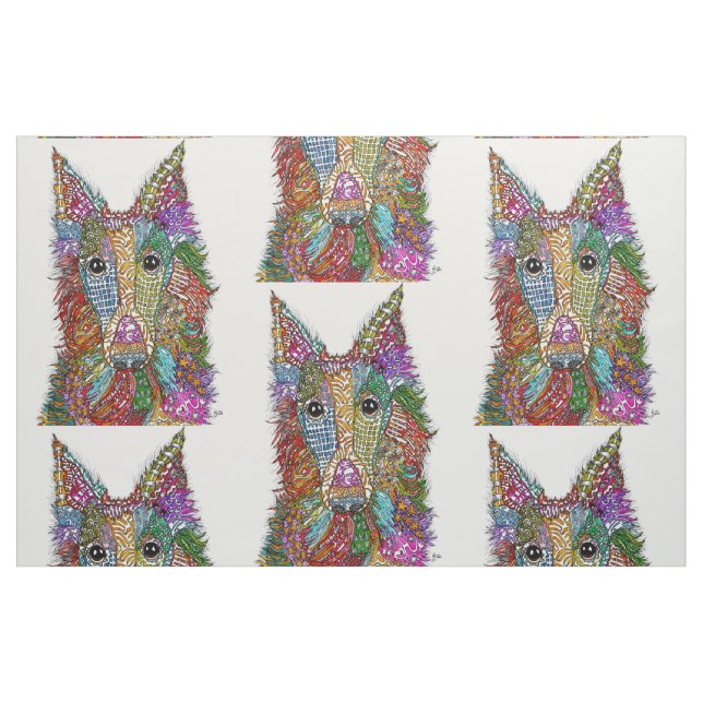 Silken Windhound Hund Fabric Tyg (Fat Quarter)